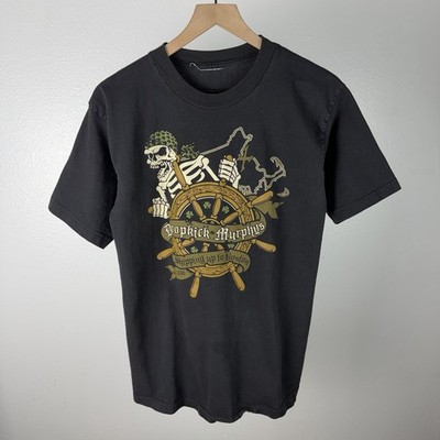 OFFICIAL Dropkick Murphys Shipping Up To Boston T Shirt Vintage Black Medium