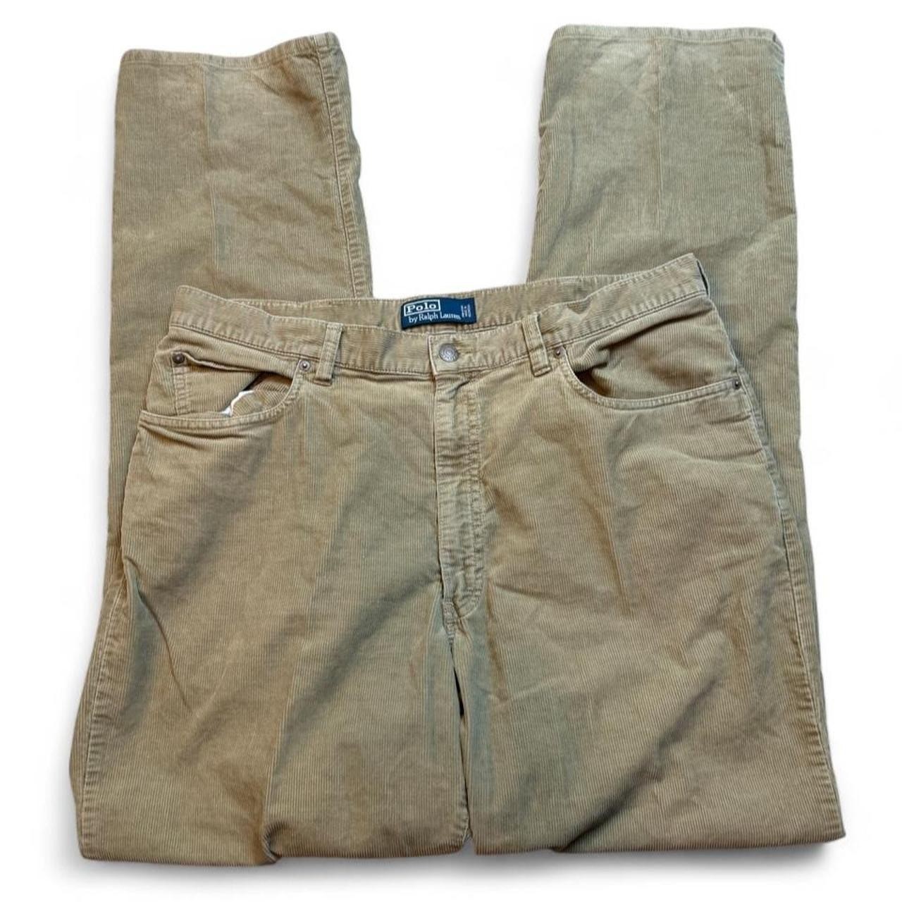 Vintage Polo Ralph Lauren khaki corduroy chino preppy casual pants 36x34