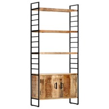 Libreria a 4 Livelli 80x30x180 cm Legno di Mango Grezzo Scaffali Libri vidaXL