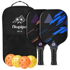 Pickleball Paddles, Lightweight Pickleball Rackets w/Fiberglass Surface, Pick...