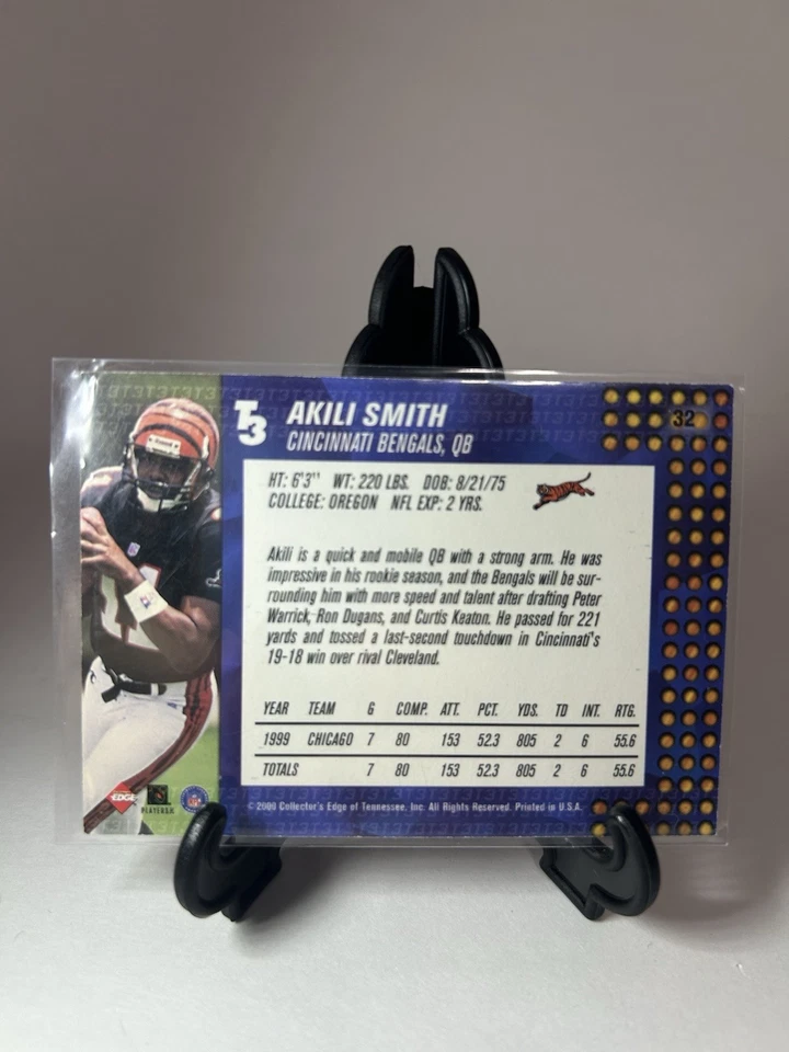 2000 Collector's Edge T3 - Akili Smith #32 (ERROR) - Image 2 of 2