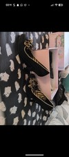 Irregular Choice Women's Heel Shoes Size UK 4 Vintage Rose Black And Gold
