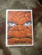 Thing 2024 Marvel Masterpieces ‘92 Platinum Canvas Parallel Card No. 91