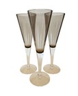 Set of 3 Acrylic Champagne Flutes Glasses Smokey Gray Picnics Poolside Boating