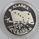Vintage 1984 1oz .999 Johnson-Matthey Alaska 25th Anniversary Round in a Capsule