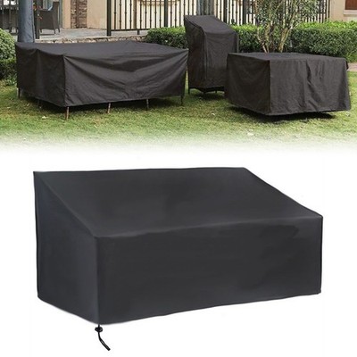 Stilvolle und funktionelle schwarze Bez??ge zum Schutz Ihrer Gartensofas im Frei
