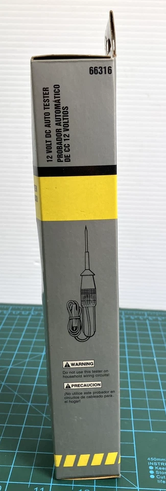 Luz de prueba probadora de circuito automático Calterm 12V DC 66316 con clip de cocodrilo caja NOS Foto 3 de 4
