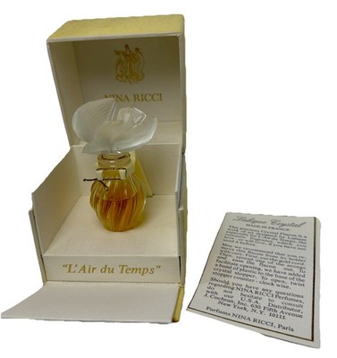 1970 s Nina Ricci L Air du Temps Perfume Double Sealed Lalique Crystal