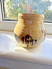 Joan Rowe Studio Pottery Vase 115mm Heavy Glazed Stoneware