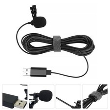 1pc USB Lavalier Microphone Lavalier Lapel Clip on Mic Condenser Microphone