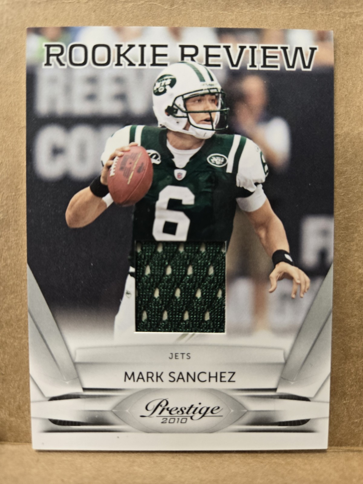 2010 Panini Prestige #1 Mark Sanchez Rookie Review Materials New York Jets