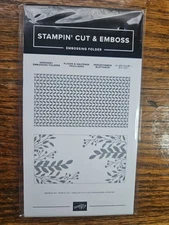 RETIRED RARE STAMPIN' CUT & EMBOSS "Greenery" 3D Embossing Folders