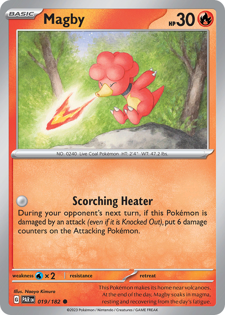 Magby 19/182 Common | Paradox Rift | Pokemon Card
