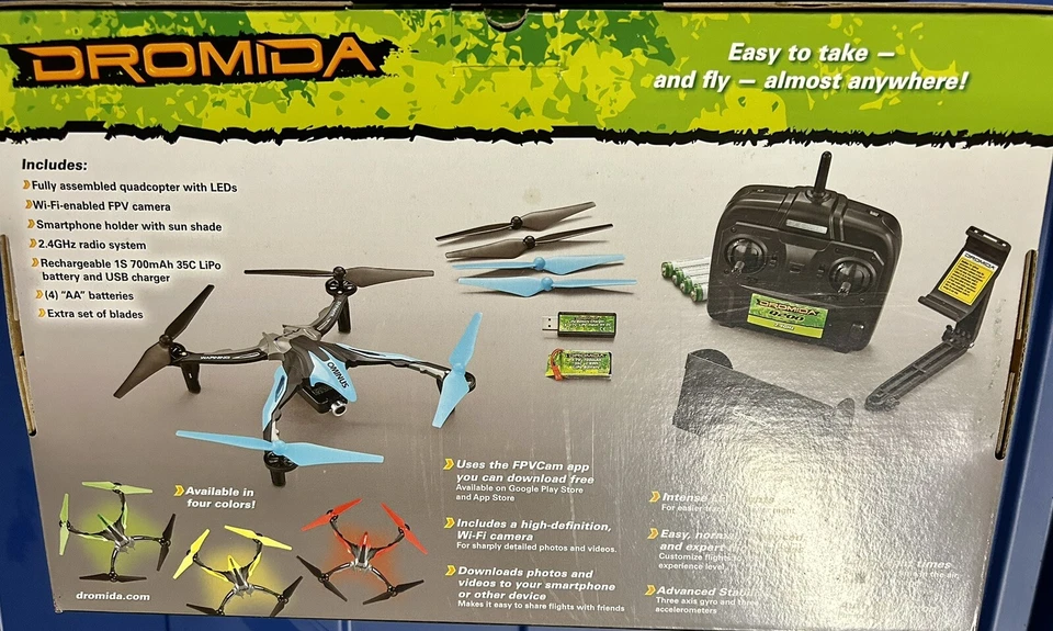 Red Dromida Ominus FPV UAV Quadcopter RTF HD Camera Drone Radio System & App NIB - Image 4 of 4