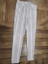 American Eagle Next Level Stretch Jeans Sz 27 Red Striped Denim High Rise