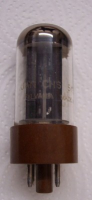 JAN CHS 5Y3WGTA--VACUUM TUBE by SYLVANIA--BLACK PLATE--USED------Tested Strong
