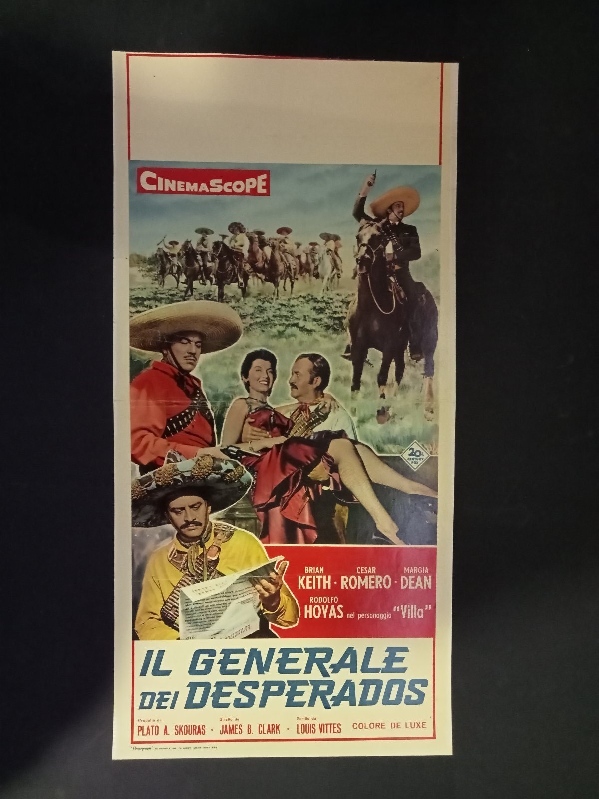 Locandina originale film Il generale dei desperados (1958) - Regia di James B. Clark
