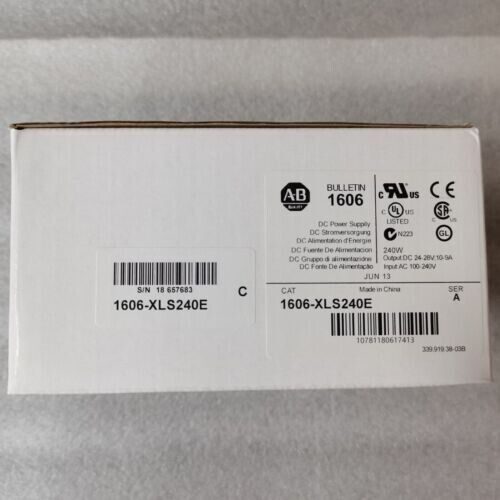 New In Box Allen-Bradley 1606-XLS240E AC/DC Performance Power Supply 24-28VDC - Picture 1 of 3