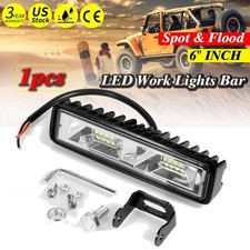 1x 6inch 24w Led Work Light Bar Driving Flood Offroad 4wd Suv Atv Car Lamp Spot