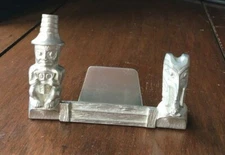 Vtg BOMA Pewter Business Card Holder Totem Poles Haida ? Native Art Canada
