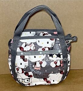 Hello Kitty LeSportsac Shoulder Bag SMALL JENNI Gray SANRIO w// Tracking NEW