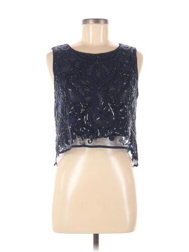 Zara Basic Women Blue Short Sleeve Blouse M - image 1