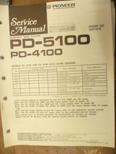 Pioneer PD-5100 / PD-4100 Lettore CD Manuale di servizio ORIGINALE