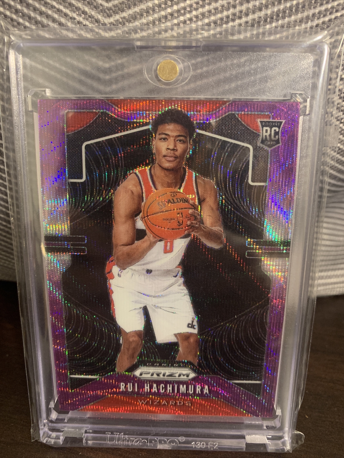 2019-20 Prizm Rui Hachimura Purple Wave Prizm Rookie RC #255 Lakers Color Match