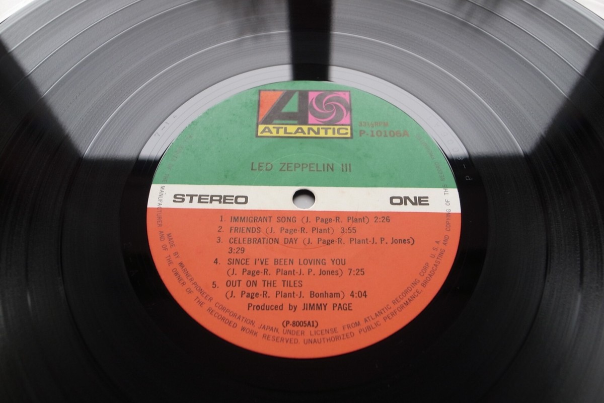 Led Zeppelin ‎– Led Zeppelin III JAPAN 1976 TOP NEAR MINT vinyl LP
