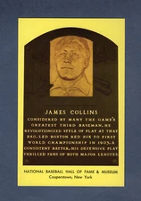 JIMMY COLLINS, Red Sox~Braves~A's | 1964 HOF postcard Curteichcolor GREEN ink C