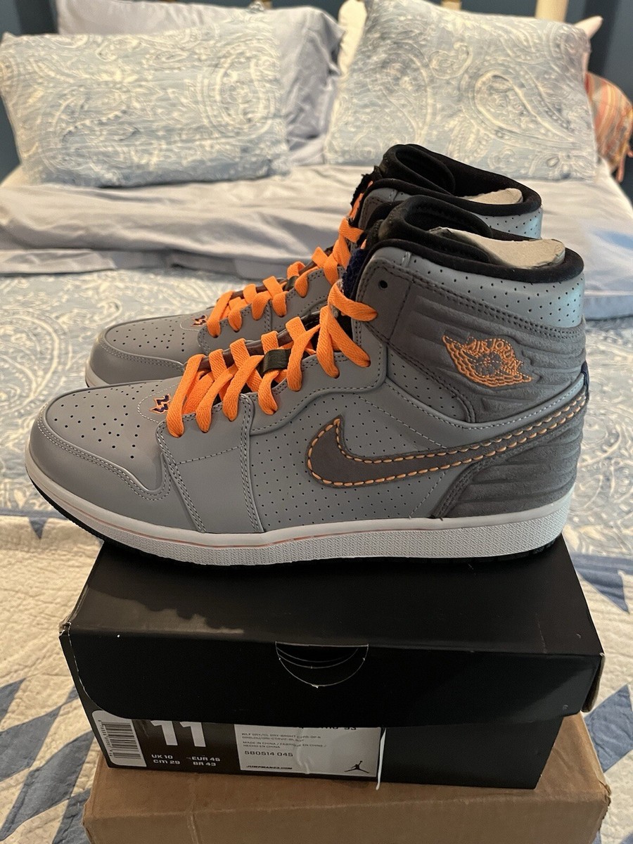 AIR JORDAN 1 RETRO 93 WOLF GREY COOL GREY CITRUS Orange Royal Sz
