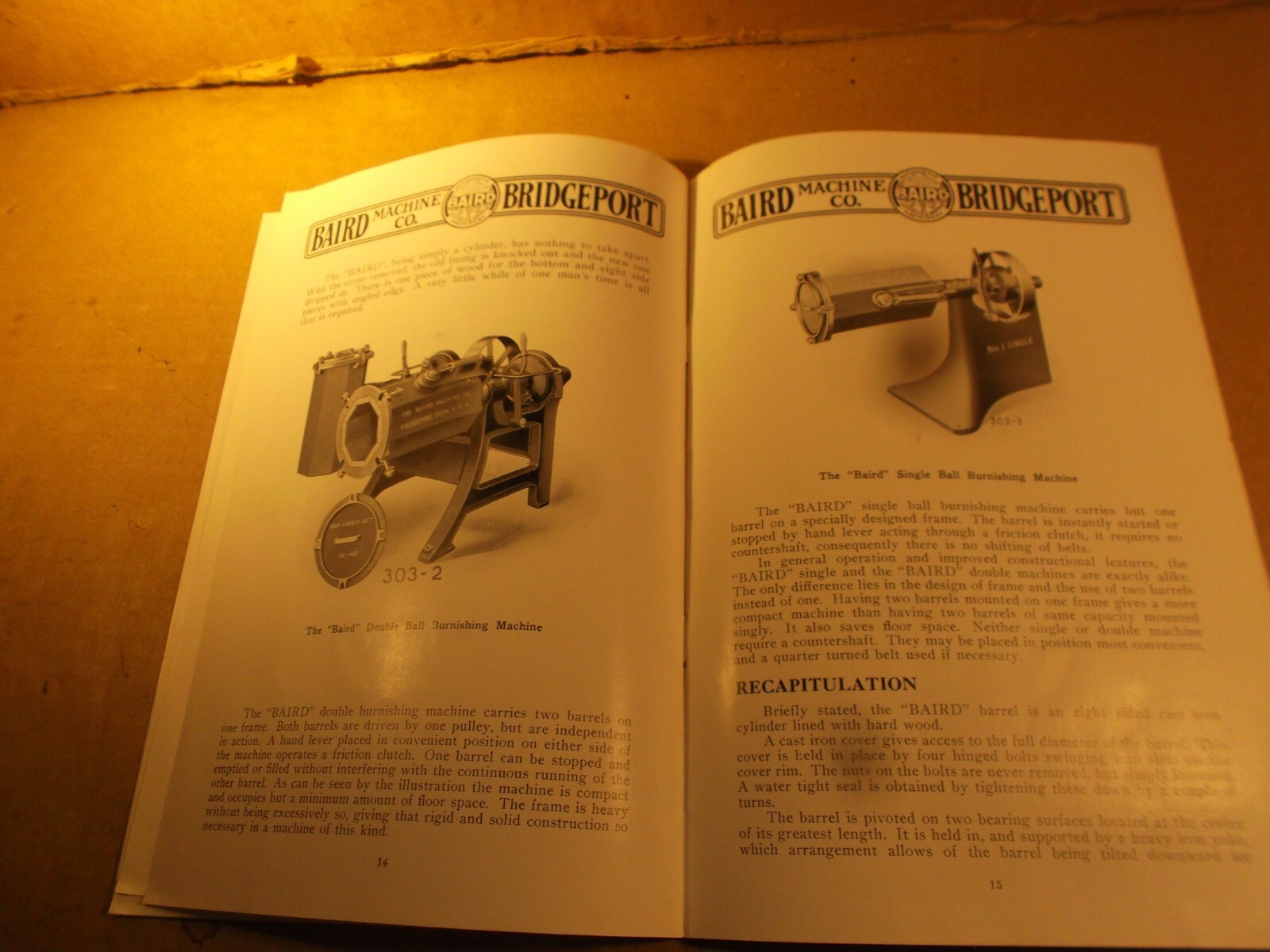 May 1913 Bulletin Baird Machine Co Ball Burnishing Machine Bridgeport