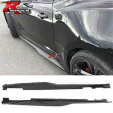 Fit 16-24 Chevrolet Camaro ZL1 Style Side Skirts Splitter Carbon Fiber Print