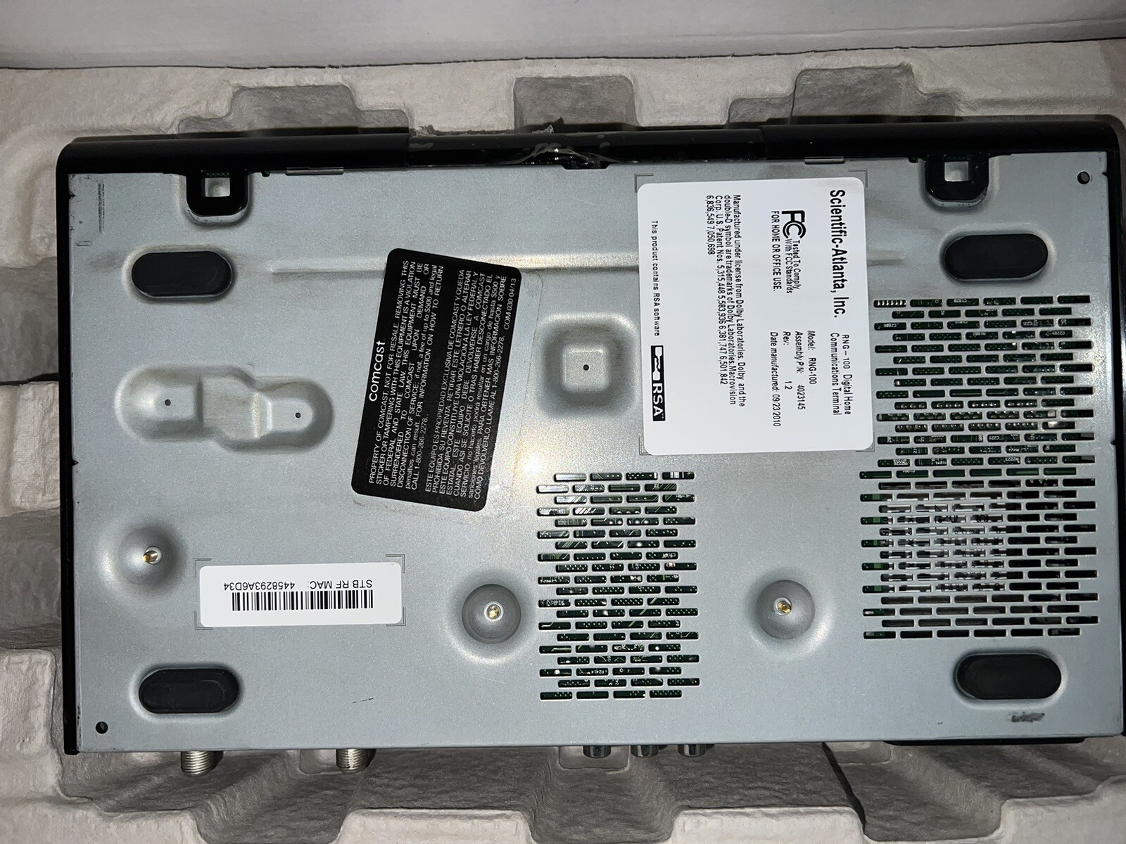 Comcast Xfinity CABLE TV BOX Cisco RNG100 , Please Read eBay