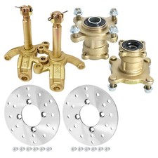 4 Stud ATV Front Wheel Hub Disc Rotors Steering Spindle For Quad Go Kart Buggy