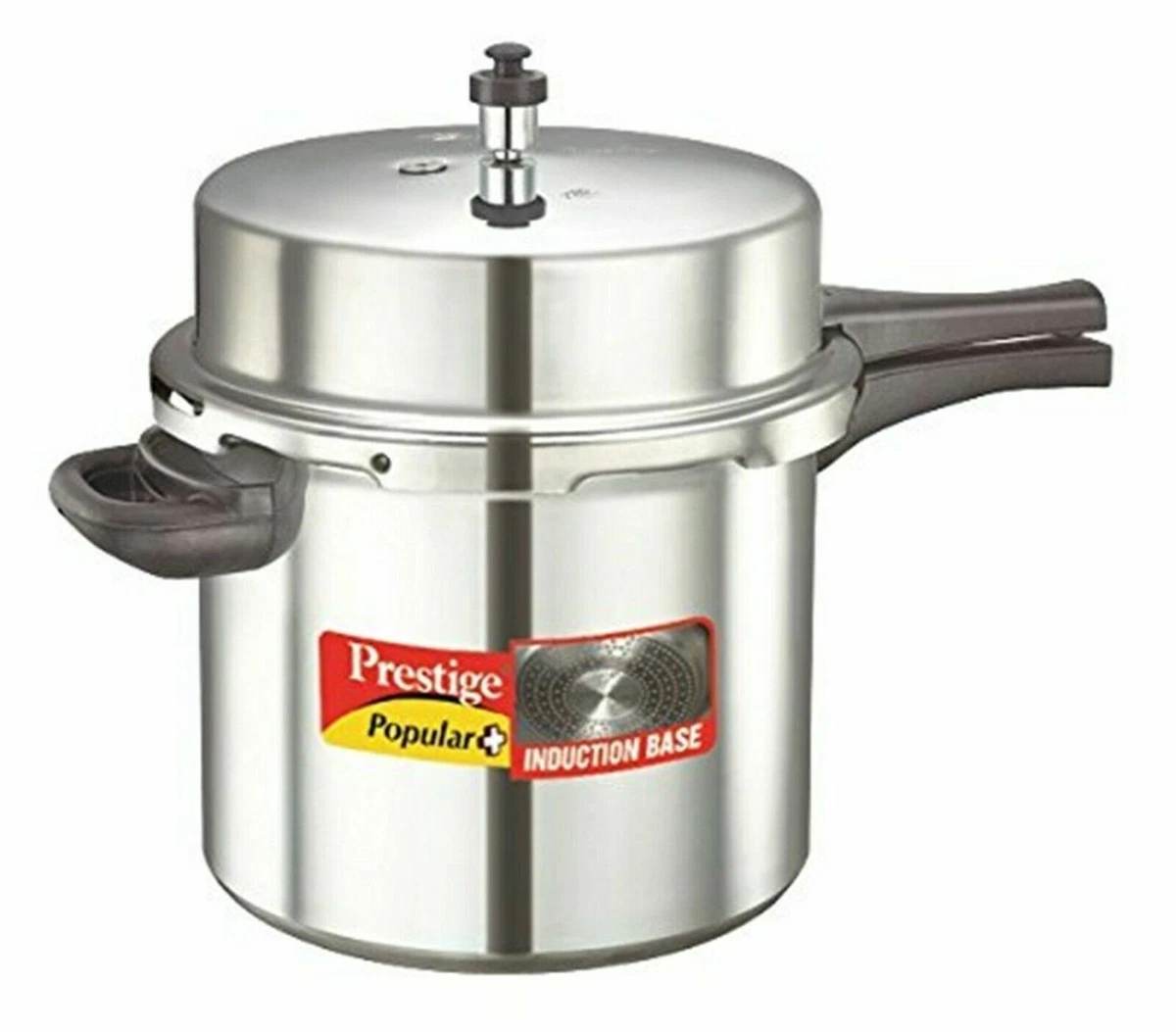 Indian Best Prestige Popular Plus Induction Base Pressure Cooker,12 Litre  Silver