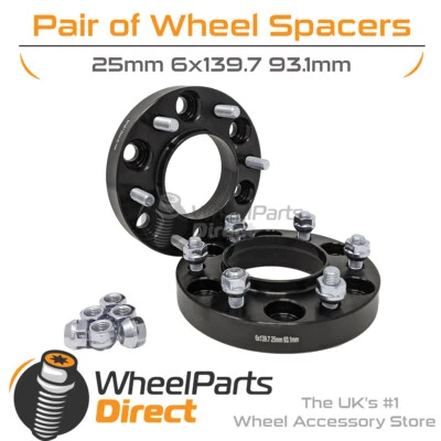 Spurverbreiterung 25mm (4) Distanzscheibe Satz 6x139,7 93,1 + Muttern für Ford Ranger alle Modelle - Bild 1 von 2