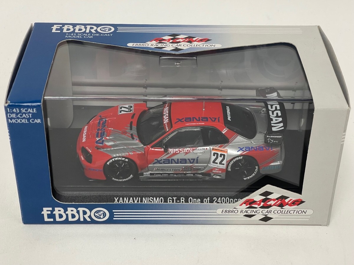 1/43 Ebbro Xanavi Nismo Nissan GT-R R34 JGTC 2002 car #22 1/43 Ebbro Xanavi Nismo Nissan GT-R R34 JGTC 2002 car #22