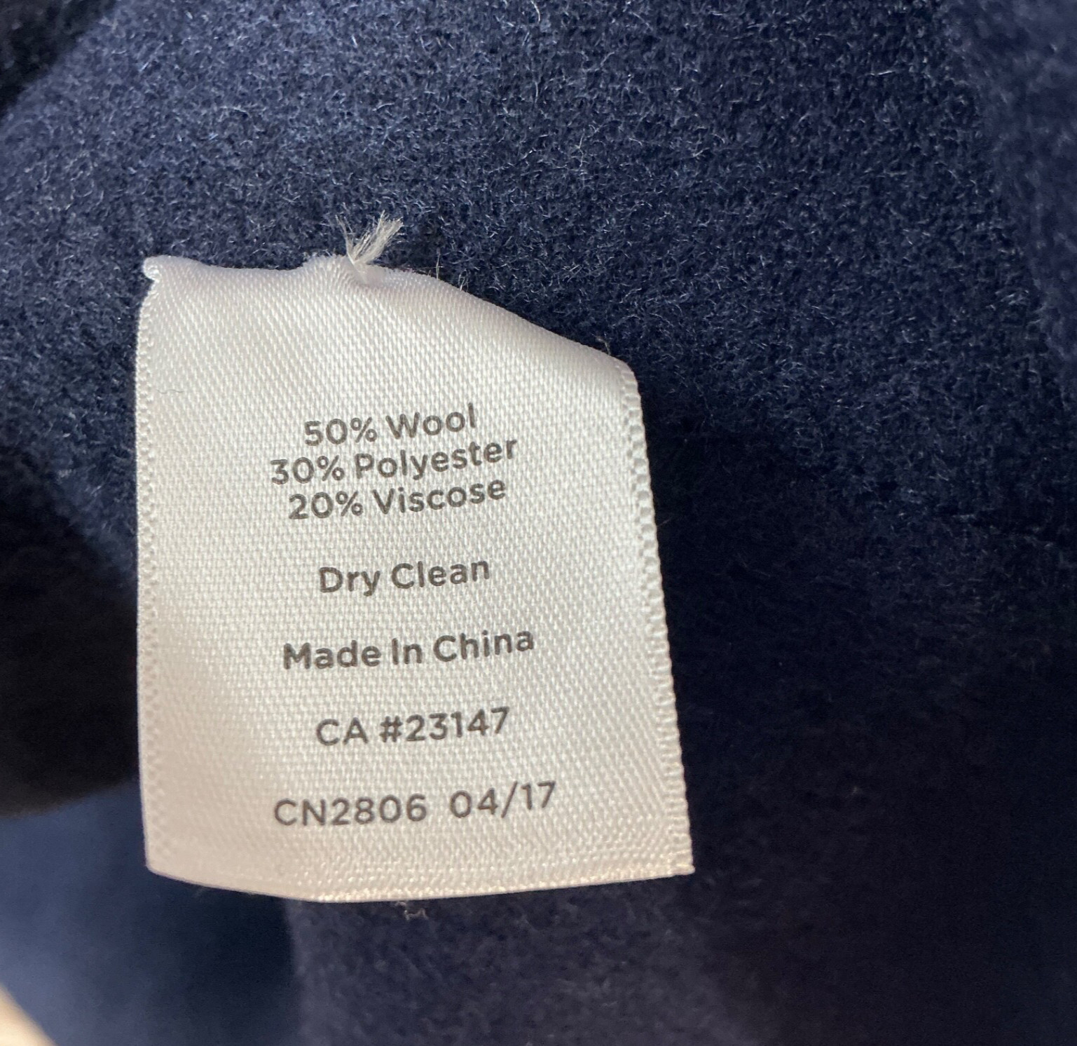 Talbots Small Wool Navy Blue Wrap Open Cardigan V… - image 6