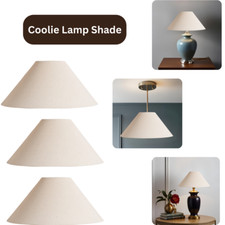 Cream Cotton Textured Fabric Coolie Table Lamp Shade & Ceiling Light Shade