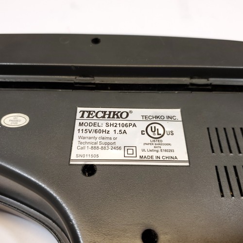Techko Shredder 6 Sheets Straight Cut Model SH2106PA - Picture 10 of 10