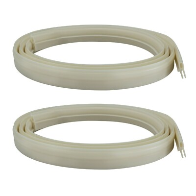 RV Roof Vent Seal White Vinyl 51'' Camper Vent Fan Gasket Replacement (2 Pack)
