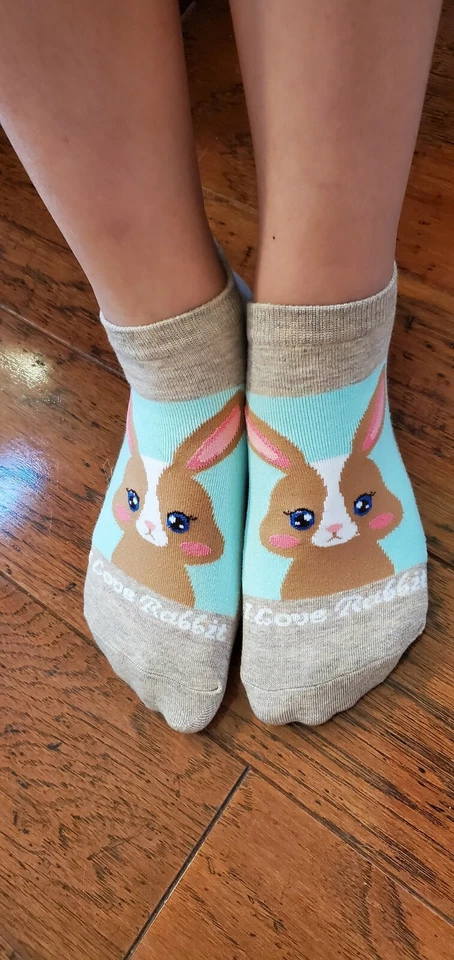 Kawaii Cute Cat Kitty Rabbit Bunny  Socks 5 in 1set - Image 3 of 4