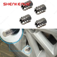 4 Silver Alloy Tire Air Valve Stem Cap For Most Nissan Honda Cars, Trucks & SUVs