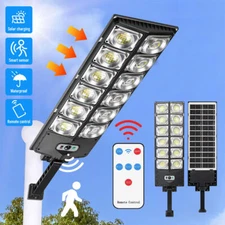Outdoor Solar Street Light Motion Sensor Lamp Commercial Dusk To Dawn Road Lamp