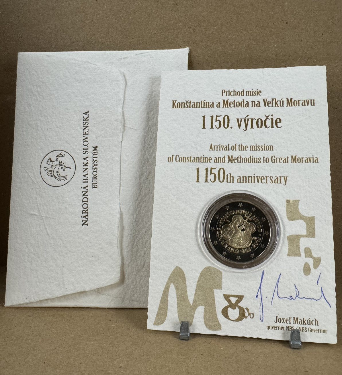 Slovaquie 2€ 2013 Apôtres Cyrille et Méthode en Grande-Morave - BE PP Proof