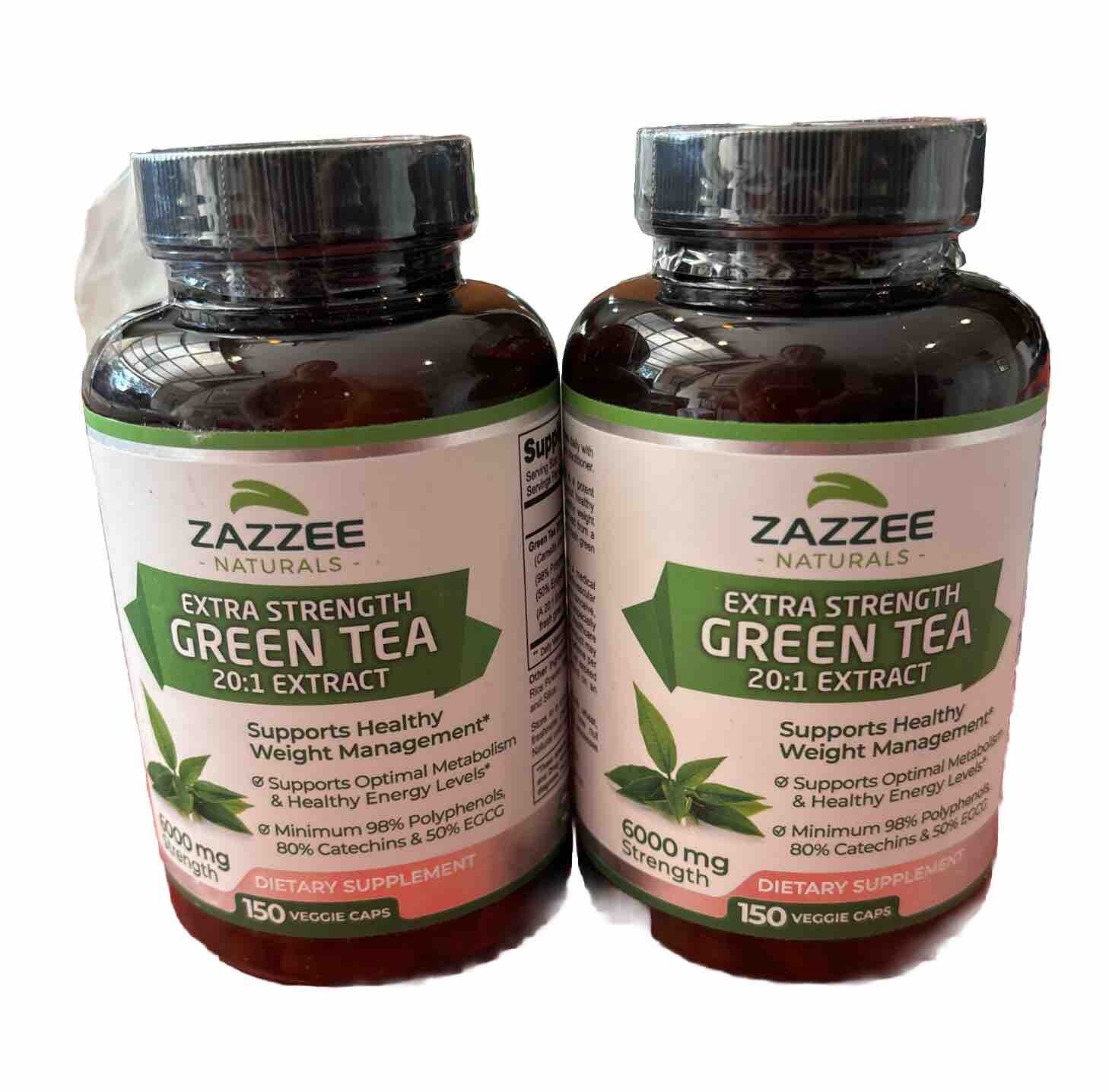 2 Zazzee Extra Strength Green Tea 201 Extract, 6000 mg Strength, 50