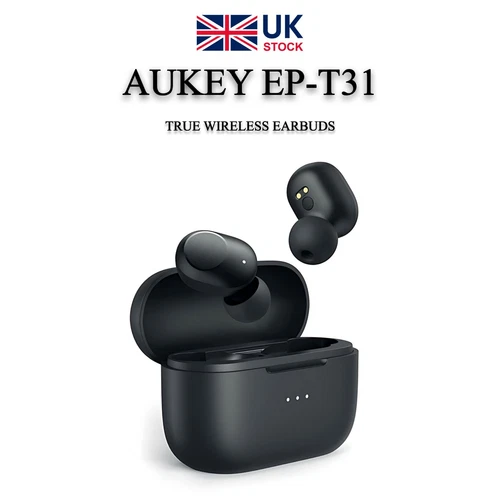 AUKEY True Wireless Earbuds in-ear Detection Black IPX5 USB-C 30 Hours Playtime
