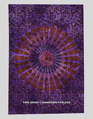 Indian Tapestry Wall Hanging Tie Dye Mandala Throw Hippie Gypsy Cover ...