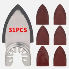 31Pcs Finger Sanding Sheets Pads Paper Tool Set for Oscillating Multitool Kit UK